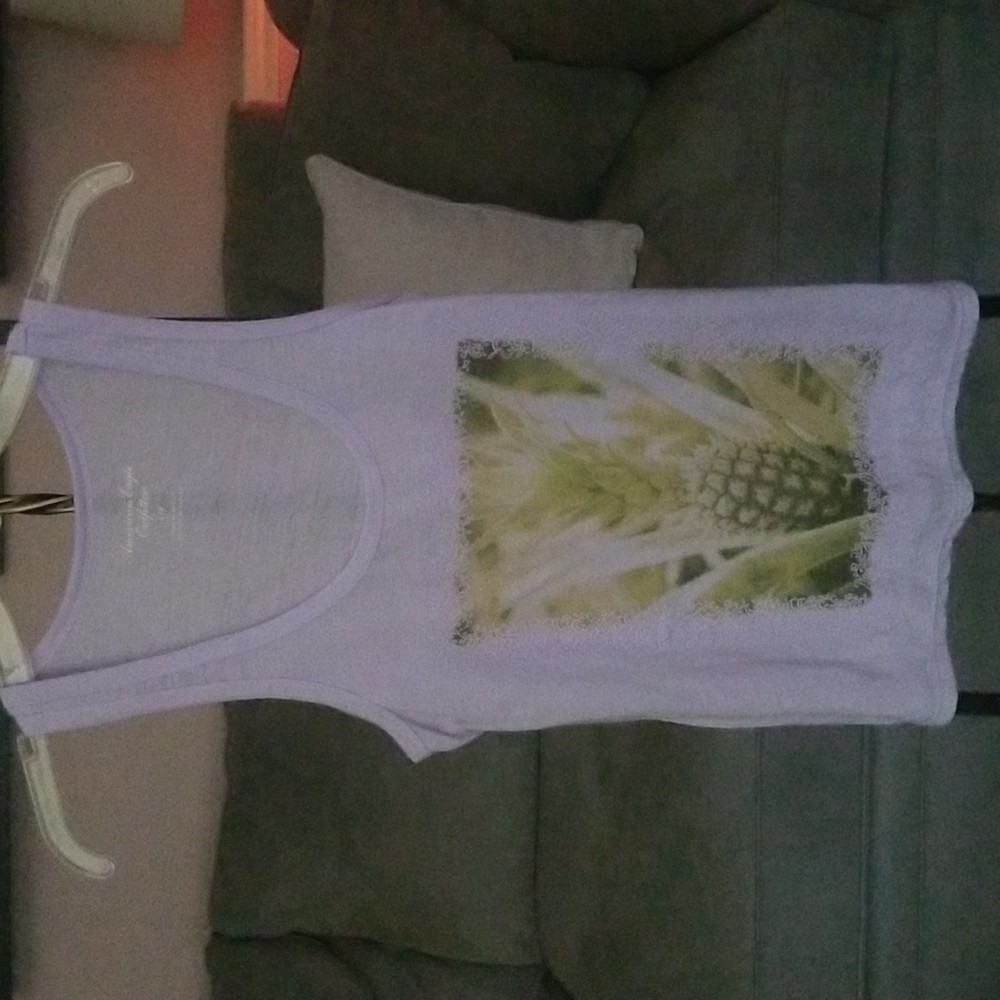 American Eagle Lilac pineapple tank top